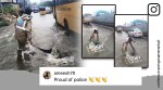 Hyderabad policewoman unclogs drain with bare hands to prevent waterlogging