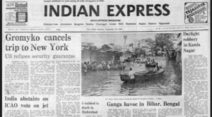 No Soviet Visit, Andrei Gromyko’s trip to New YorK, Soviet delegation, Ganga Flood, Pakistan Innings, India Pakistan first cricket Test, forty years ago, INDIAN EXPRESS NEWS,