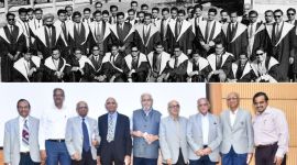 IIT Bombay's first batch during their convocation, and a reunion after a few years.