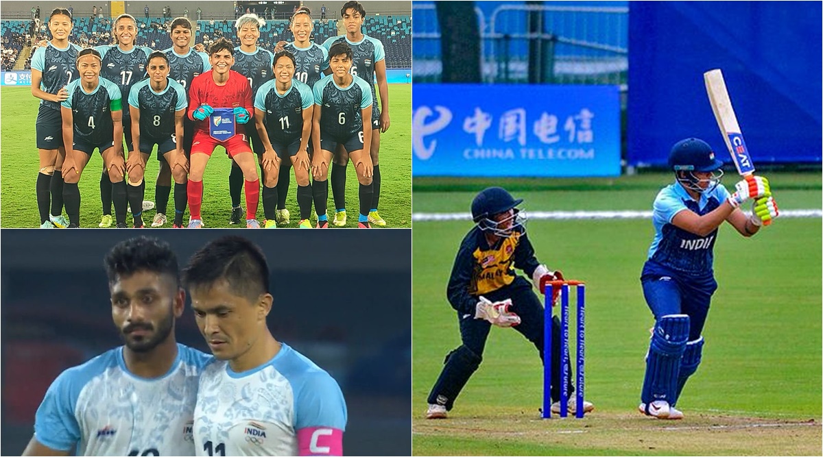 Asian Games 2023 Highlights India womens cricket match called off due to rain, mens football team notches up 1st win but womens team lose Asian-games News