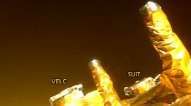 A "selfie" taken by ISRO's Aditya L1 mission.