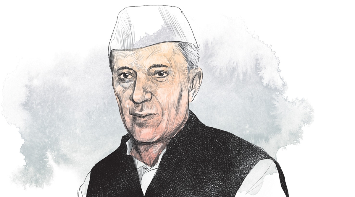 Happy Republic Day with Portrait of Pandit Jawaharlal Nehru First Prime  Minister of India