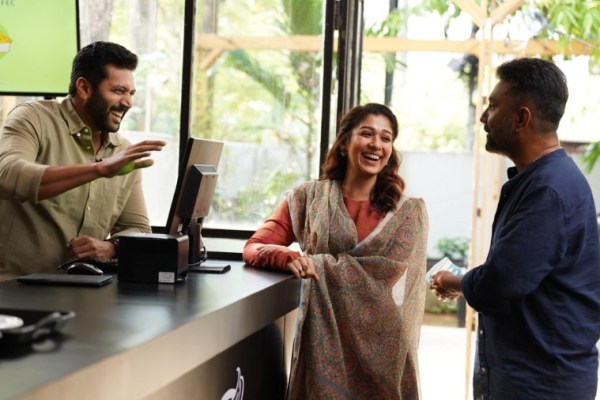 Jayam Ravi, Nayanthara, and I Ahmed on sets of Iraivan