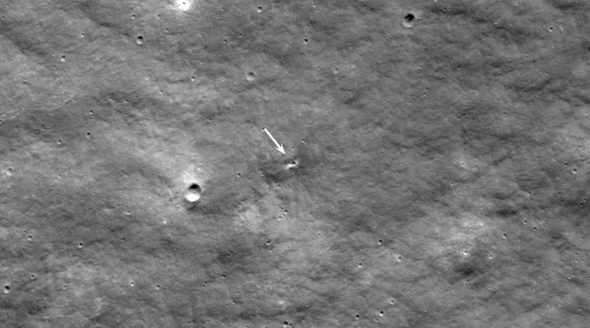 The image of the crater captured by NASA's LRO.