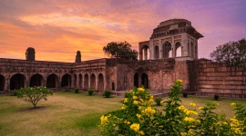 The purple skies of Mandu at sunset. Picture: Shutterstock