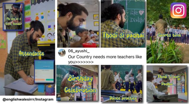 The man’s post about a day in his life as a government school teacher won hearts of netizens.