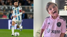 Lionel Messi on son Mateo