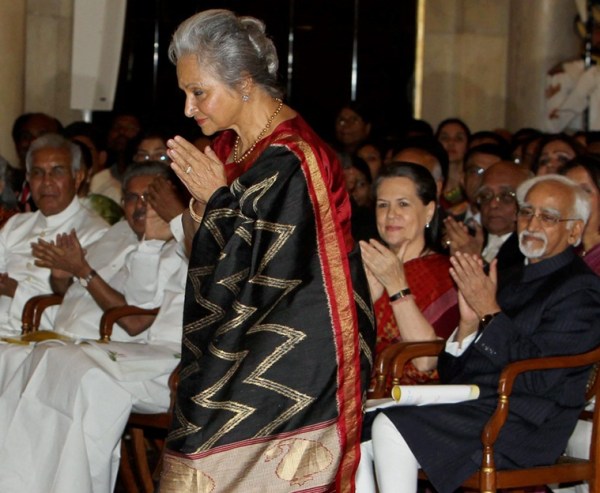 In this March 24, 2011 photo, Waheeda Rehman is at the Padma Awards 2011 ceremony at the Rashtrapati Bhavan in New Delhi. 