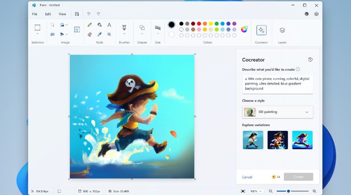 Microsoft Paint gets Cocreator, a DALL-E powered text to image generator | Technology News