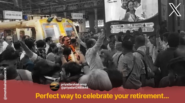 Passengers dance on Mumbai platform, give warm sendoff to train driver on his last day of work