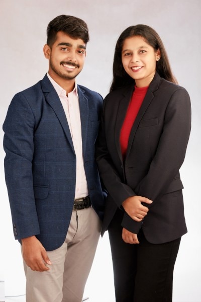 Aditya Mishra and Bhagyashree Pawar, cofounders of Sky 360