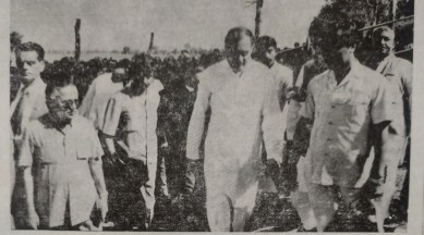 Rajiv Gandhi’s Una visit, Swan river havoc, channelisation of Swan river, Satpal Singh Satti, Punjab Sutlej river, Swan river during monsoon, indian express news