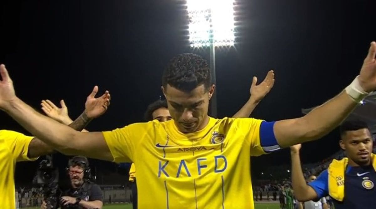 Watch: Cristiano Ronaldo leads Al Nassr teammates, fans to Viking Clap  celebrations