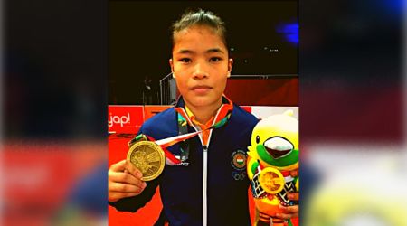 Roshibina Devi Naorem claimed a silver medal at the Asian Games for India in wushu on Thursday.