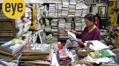 Associate professor and joint secretary of the Little Magazine Library, Snigdha Bandopadhyay, at the library, on College Street, Kolkata. (Credit: Shashi Ghosh)