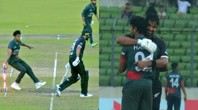 BAN vs NZ: Hasan Mahmud runs Ish Sodhi out at non-striker's end