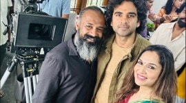 Soundarya Rajinikanth, Ashok Selvan, and Noah Abraham in Soundarya's Twitter post