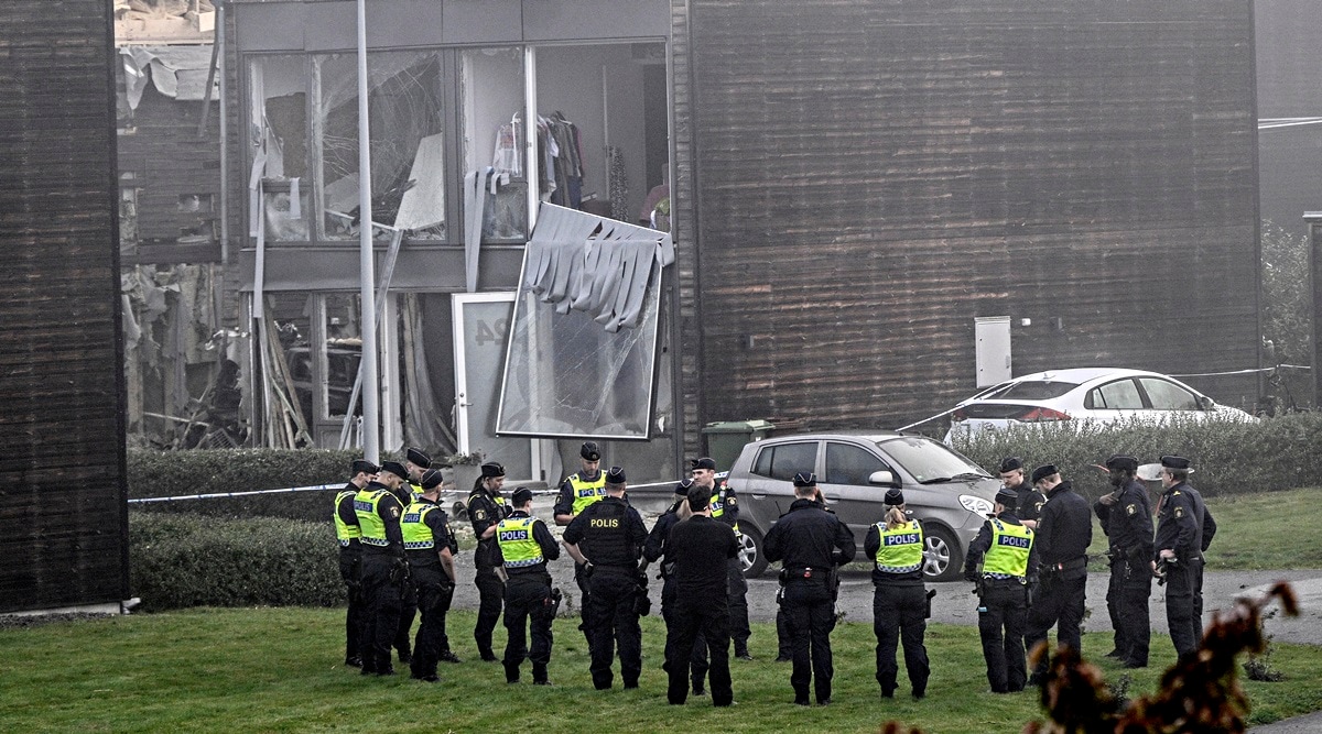 sweden violence, shooting and explosion, indian express, world news