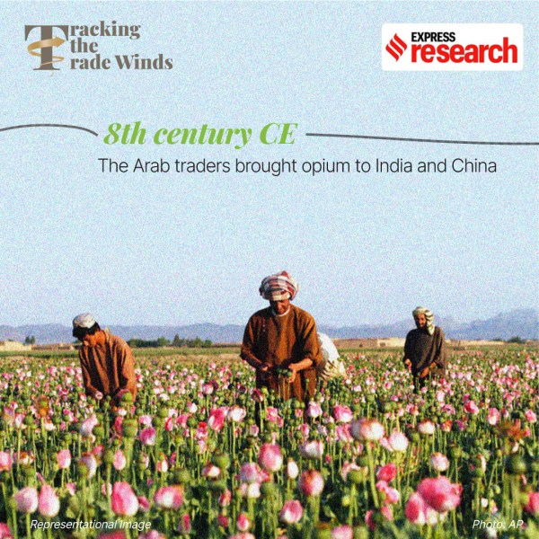 Arab traders brought opium to India