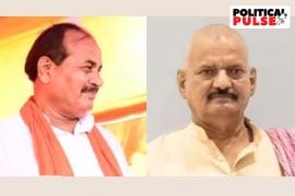 Ghosi Assembly bypoll in Uttar Pradesh: This combination photo shows BJP candidate Dara Singh Chauhan and Samajwadi Party candidate Sudhakar Singh. (Via their Facebook pages)