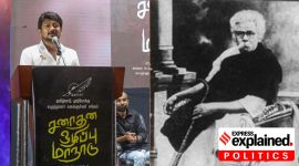 Udhayanidhi Stalin of the DMK and Periyar, who launched the Self-Respect Movement in Tamil Nadu.