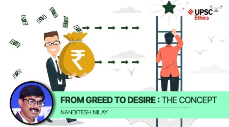 UPSC ethics topic From greed to desires