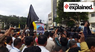 The protestors from 32 private transport unions held a protest march from Bengaluru’s Majestic area to the Freedom Park.