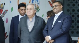 UN Secretary-General Antonio Guterres lands in India. (@g20org/Twitter)