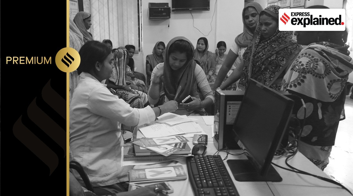 Village women waiting for their cancer test at the Cancer Institute, Noida.