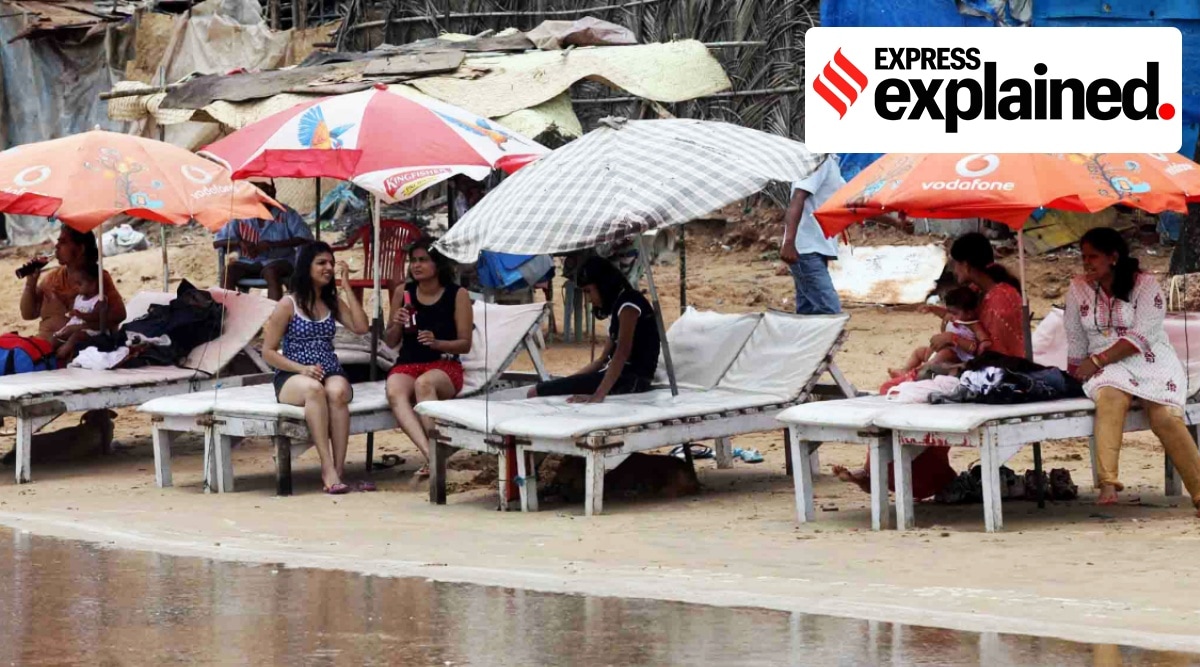 Local and foreign tourists visit the Beaches of Goa.