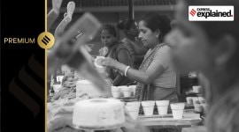 Workers making designer mud pots in Tripura. (Express photo by Abhisek Saha)