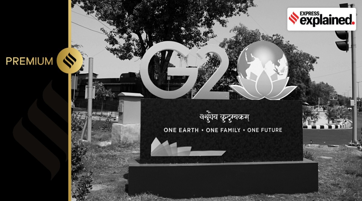 Delhi Traffic Police Unit conducts full carcade rehearsal for the upcoming G20 Summit, at Windsor Place in New Delhi on Sunday.