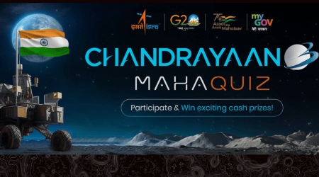 banner announcing chandrayaan-3 mahaquiz