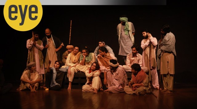Husain's group, Hoshruba Repertory, rehearses Ek Punjab Yeh Bhi, at Prithvi Theatre, Mumbai