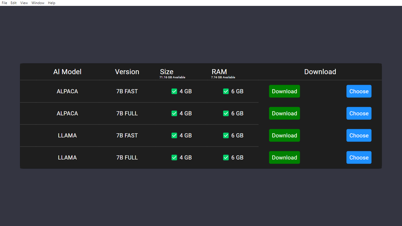 freedomgpt download options