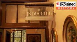 The signboard for the India Club in London.
