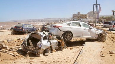 Damage from massive flooding is seen in Derna, Libya, Sept.13, 2023. (AP)