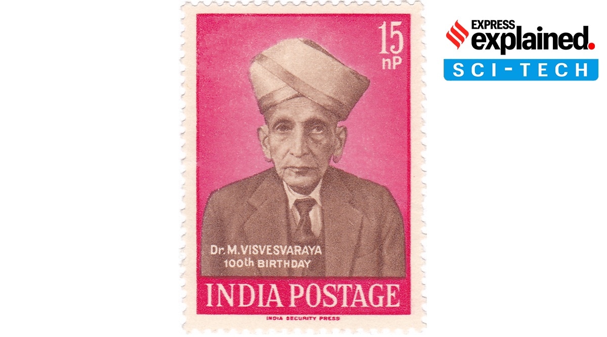 A government-issued stamp on the 100th birth anniversary of M Visvesvaraya.