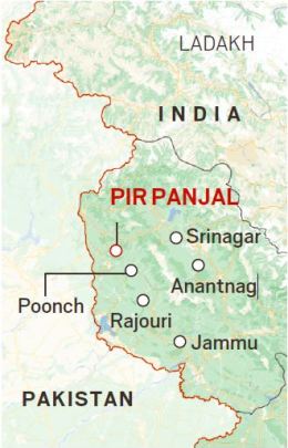 Security spotlight on areas south of Pir Panjal, a reminder from south Kashmir 