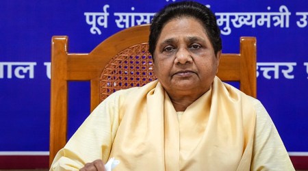 Mayawati addresses press conference UP