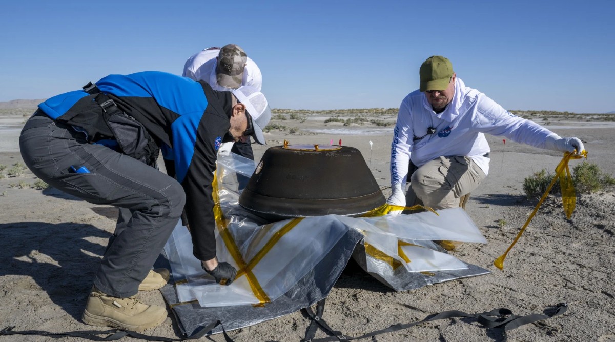 NASA’s first asteroid samples land on Earth after release from