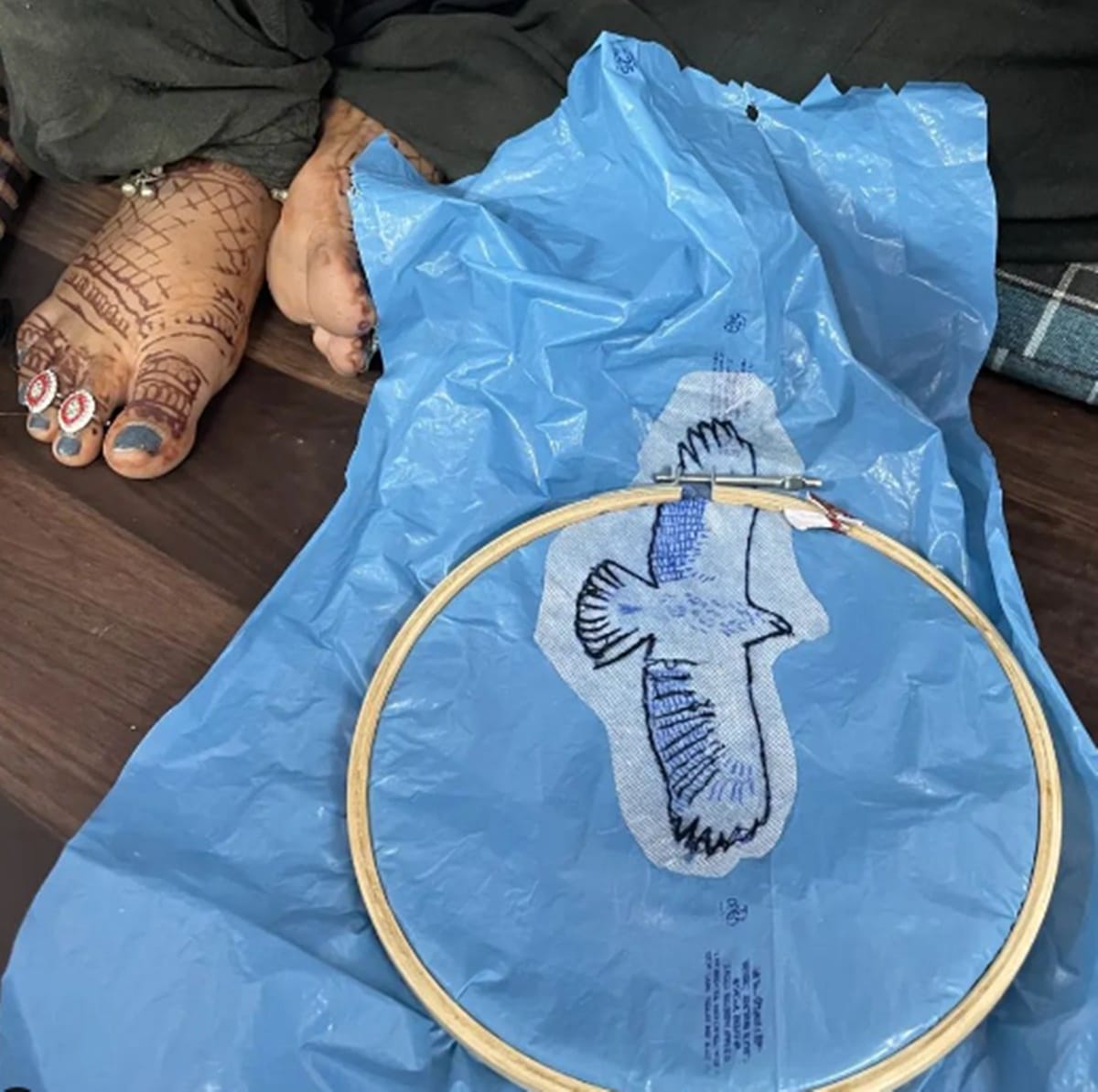 plastic art embroidery