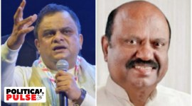 West Bengal Education Minister Bratya Basu (left) and Governor C V Ananda Bose