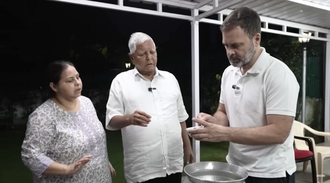 Could one consider the Rahul Gandhi and Lalu Prasad video in which the duo cook Champaran Mutton a recipe video?