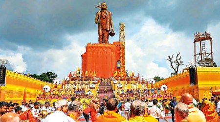 Madhya Pradesh CM unveils 108-ft statue of Adi Shankaracharya in Omkareshwar