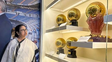 Mamata Banerjee on Spain tour, Sports strengthens ties, Real Madrid home stadium, Santiago Bernabéu Stadium, Real Madrid football club, Sourav Ganguly, INDIAN EXPRESS NEWS