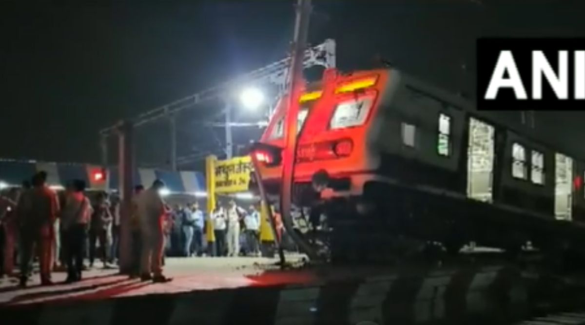 Train climbs onto platform at Mathura station in UP, 1 injured