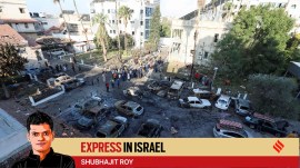 Aftermath of hospital blast in Gaza City