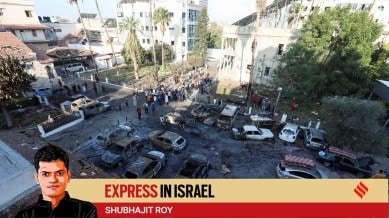 Aftermath of hospital blast in Gaza City