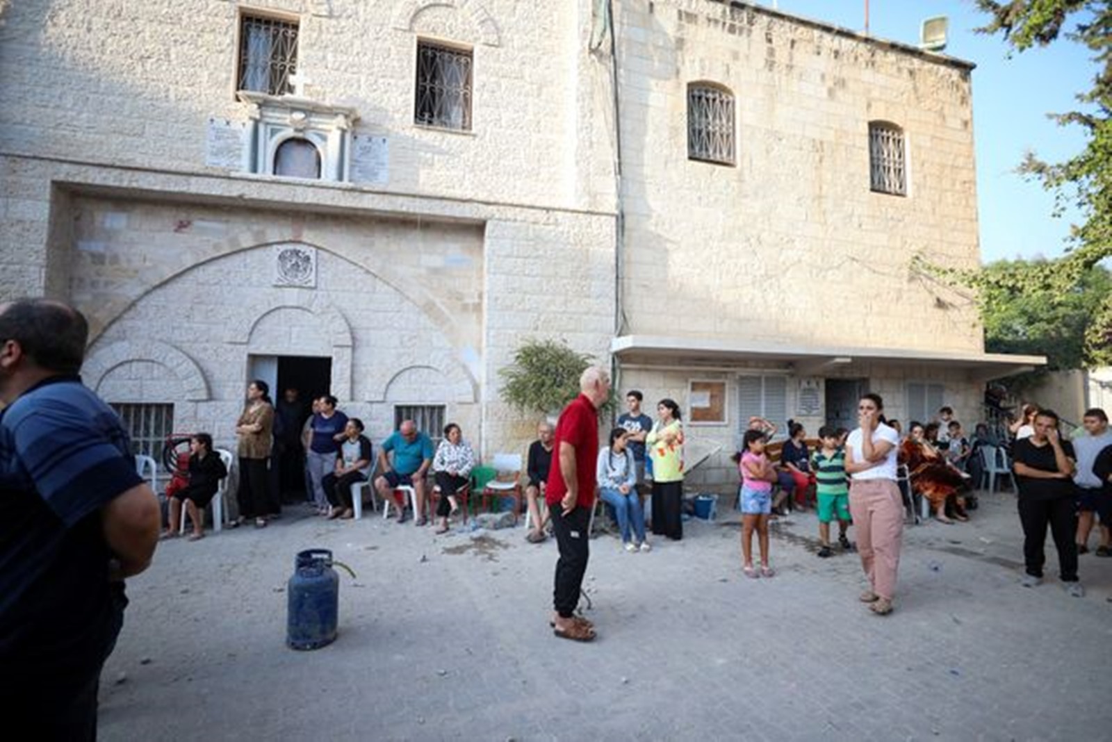 Greek Orthodox Saint Porphyrius Church damaged by an Israeli strike, in Gaza City